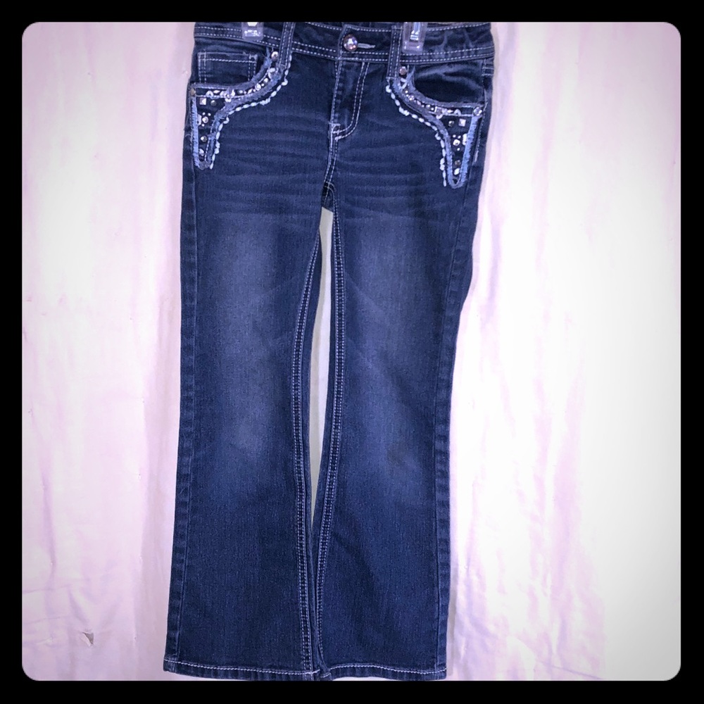 Girls Faded Glory bling jeans